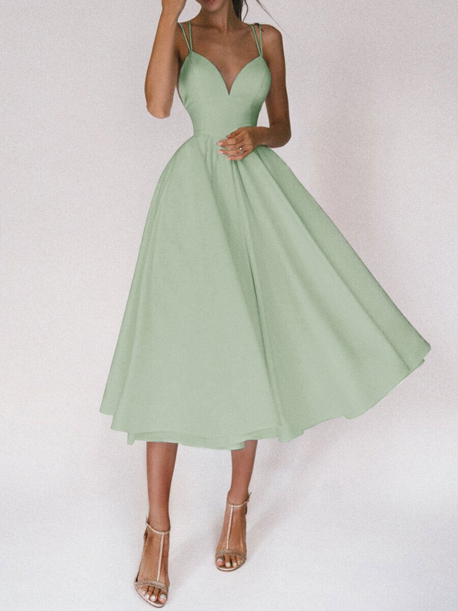 Elegant V-Neck Summer Dress 