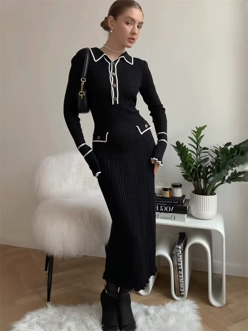 Ruffled Fashion Knit Dress 