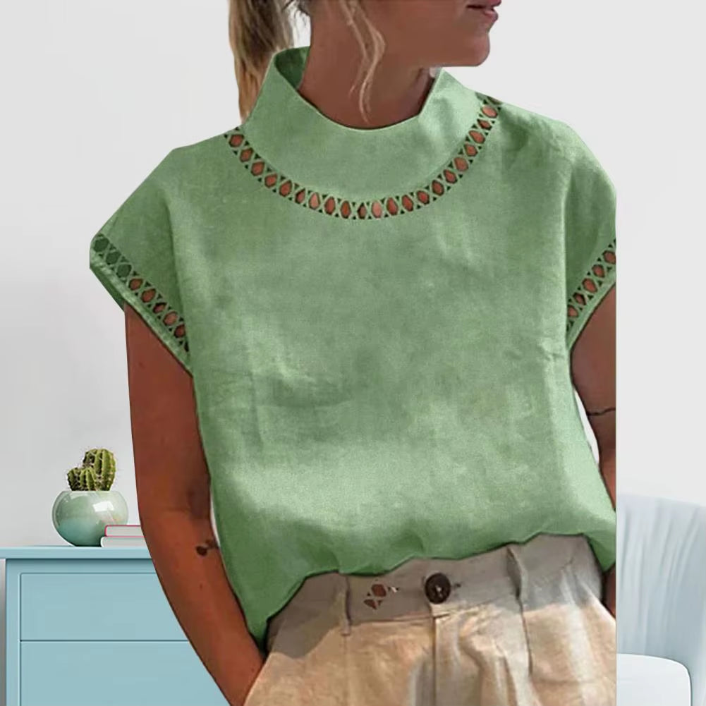 Women Casual Cotton Linen Blouses