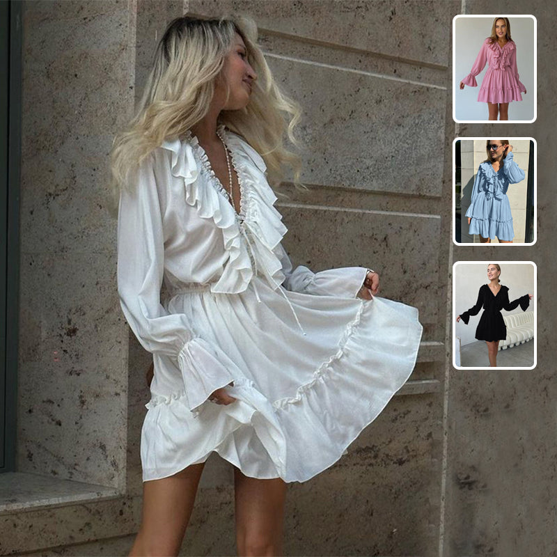 Ruffle Long Sleeve Dress 