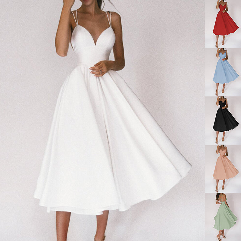 Elegant V-Neck Summer Dress 