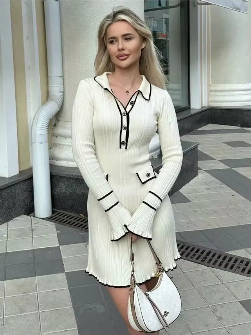 Ruffled Fashion Knit Dress 