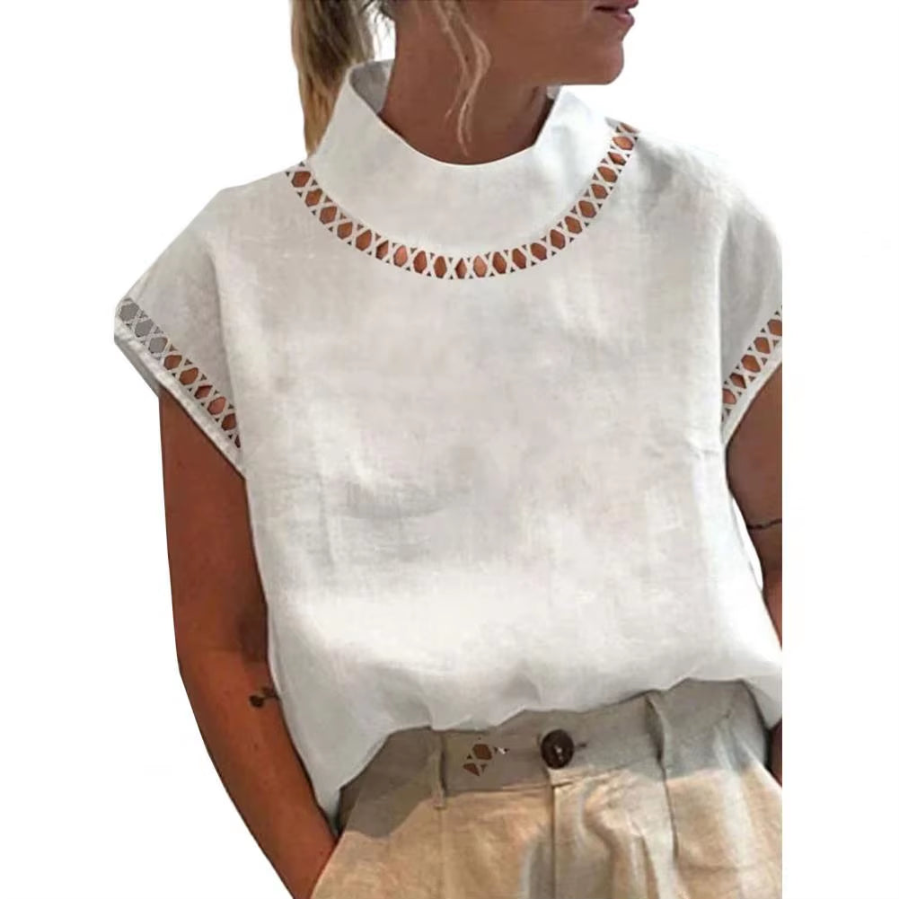 Women Casual Cotton Linen Blouses