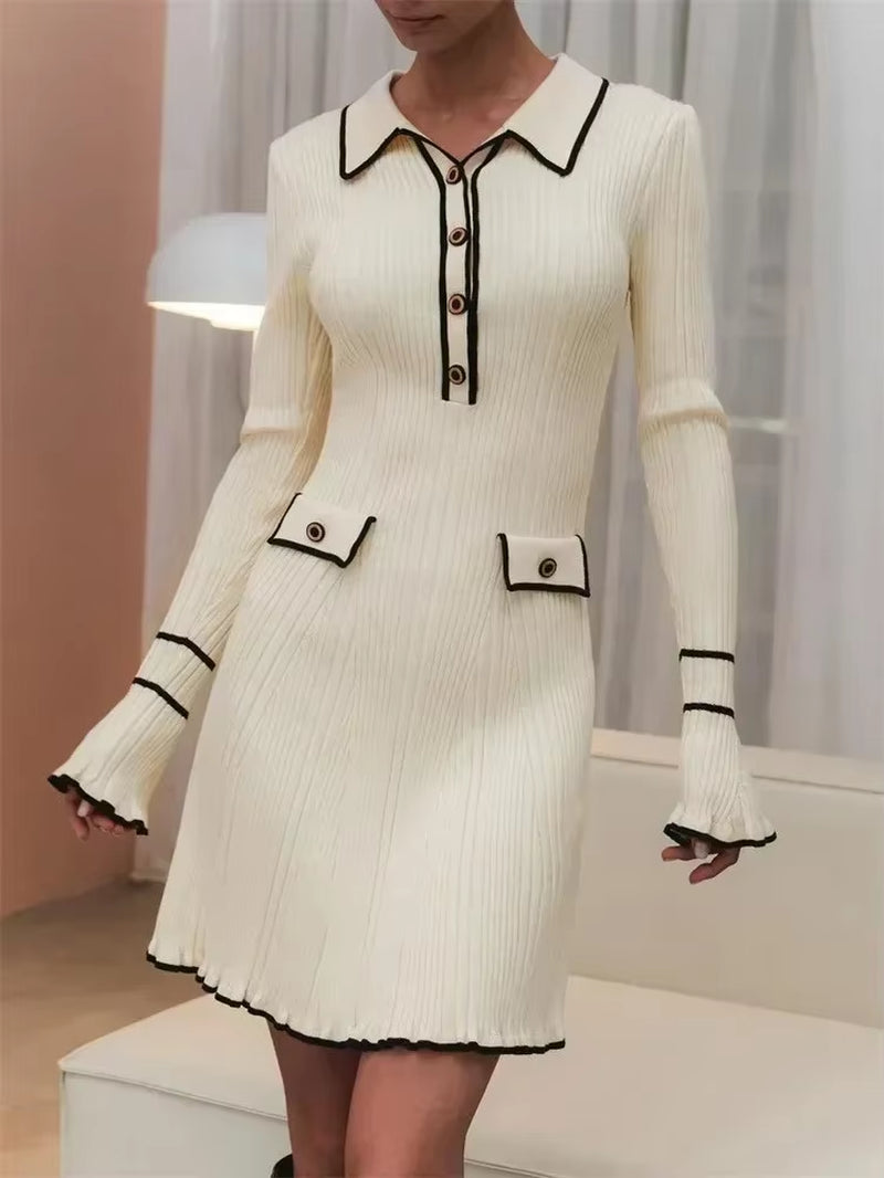 Ruffled Fashion Knit Dress 