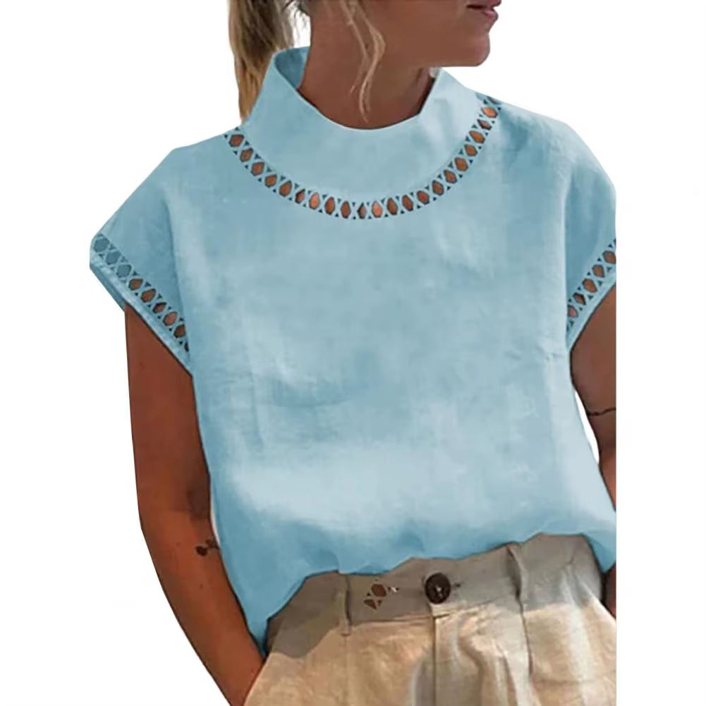 Women Casual Cotton Linen Blouses