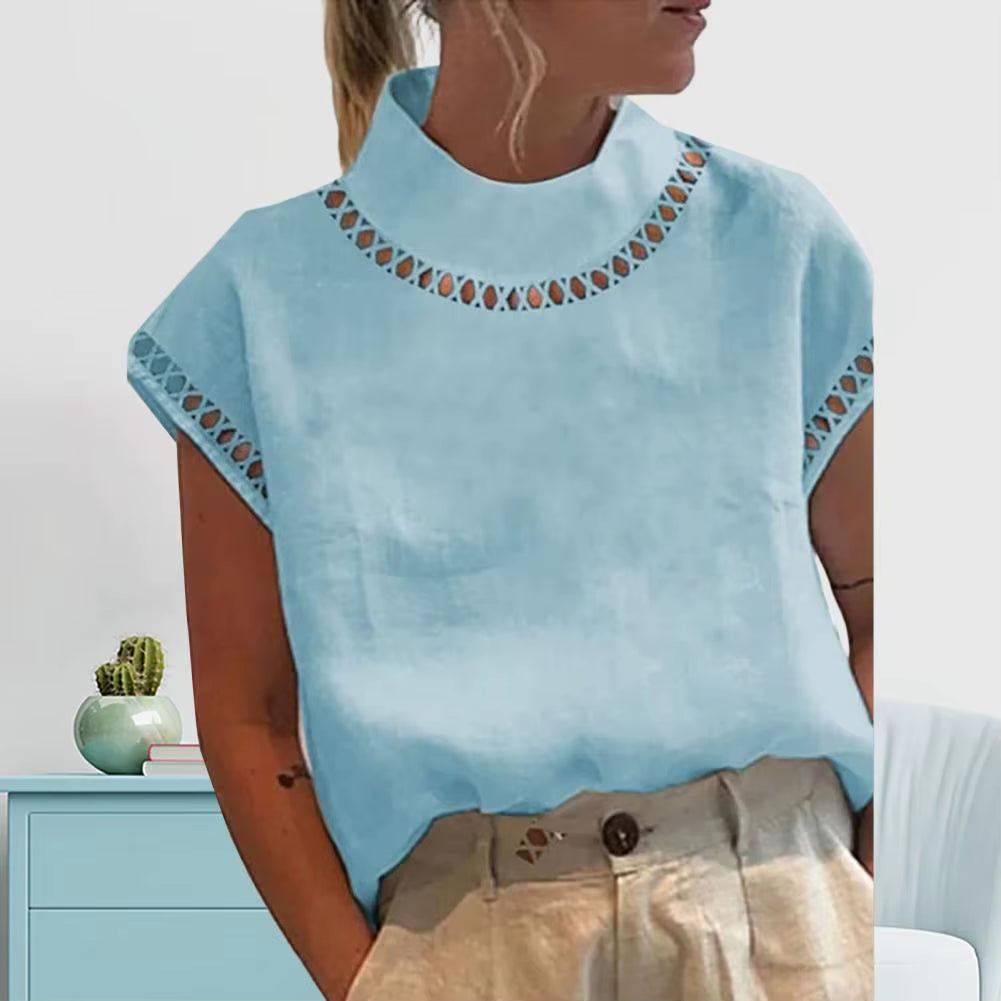Women Casual Cotton Linen Blouses
