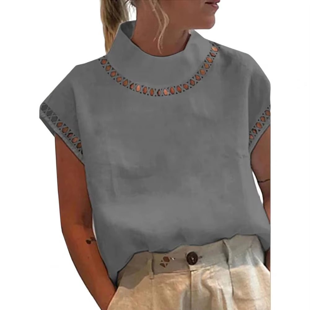 Women Casual Cotton Linen Blouses