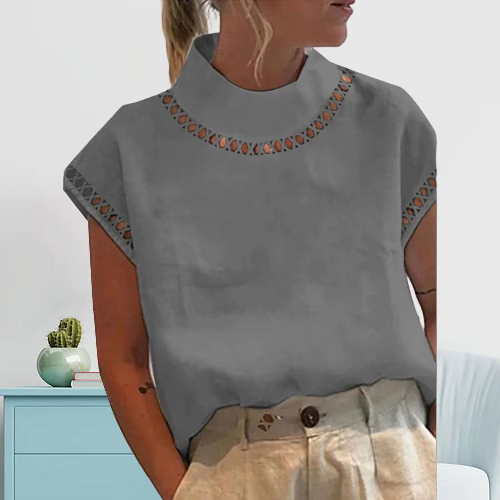 Women Casual Cotton Linen Blouses