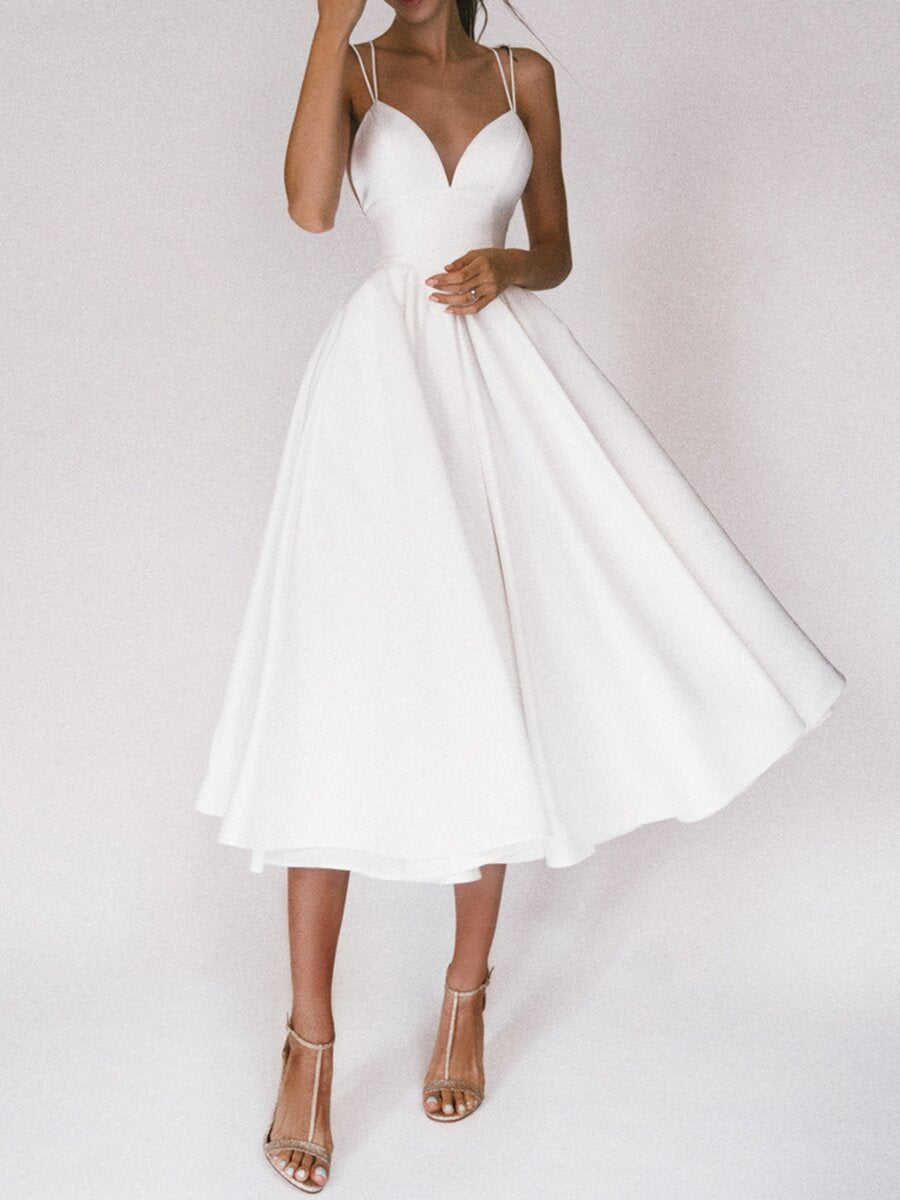 Elegant V-Neck Summer Dress 