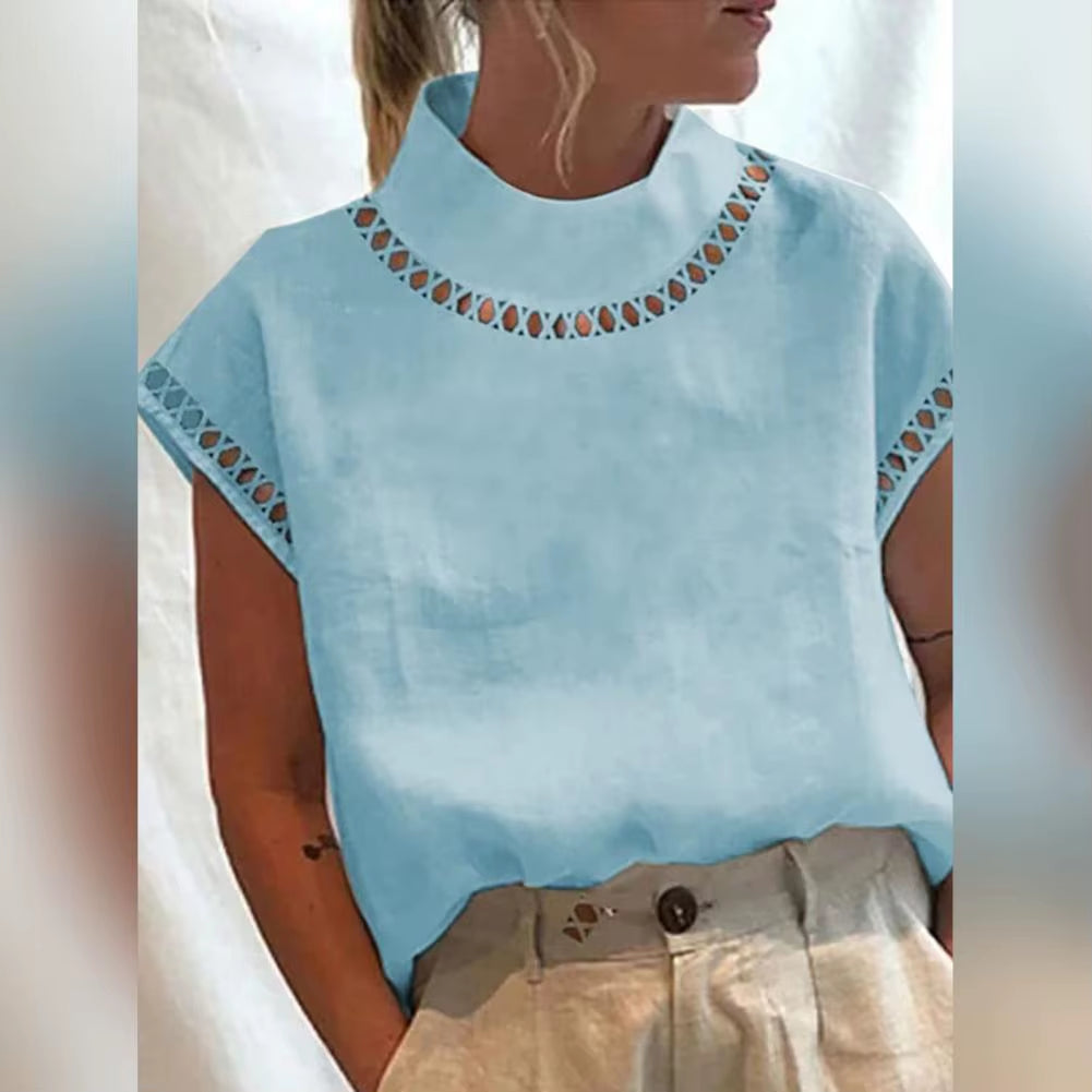 Women Casual Cotton Linen Blouses