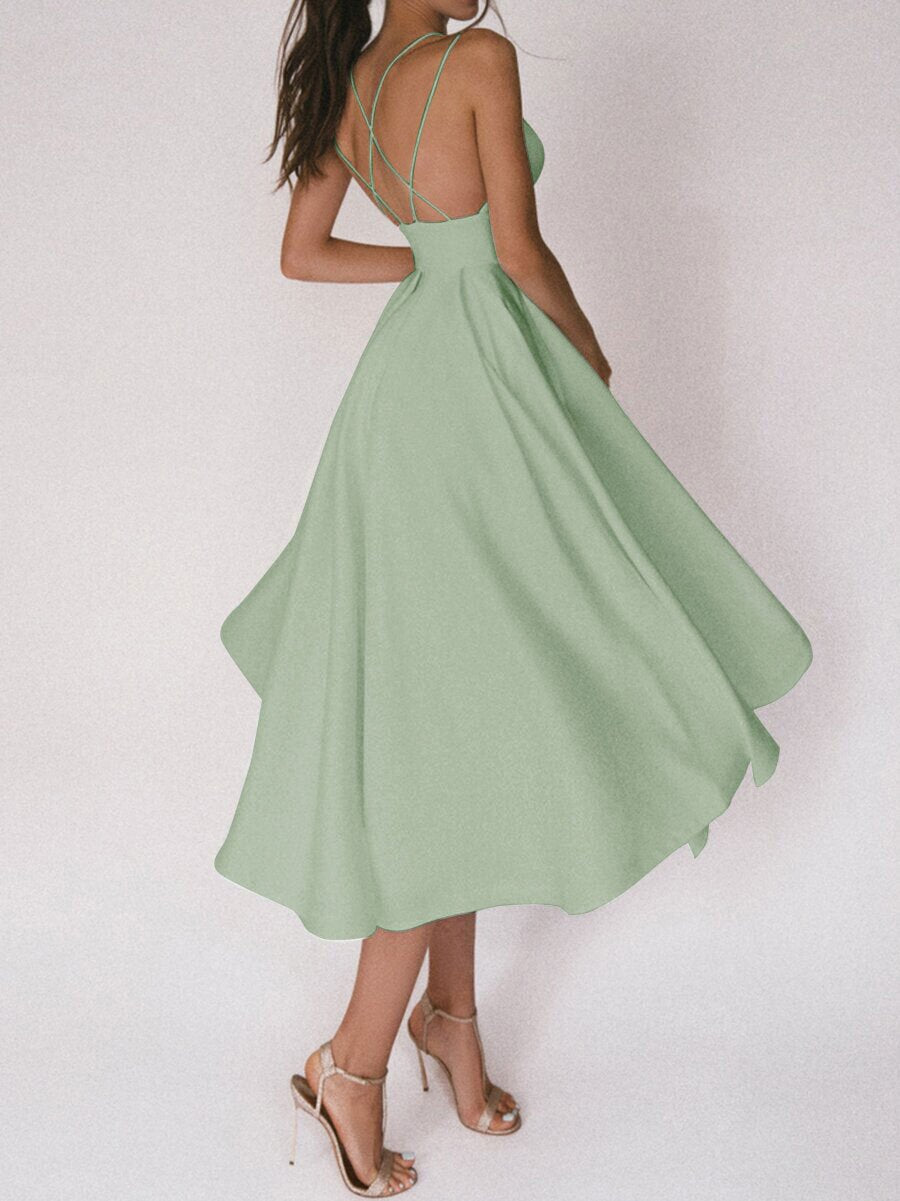 Elegant V-Neck Summer Dress 