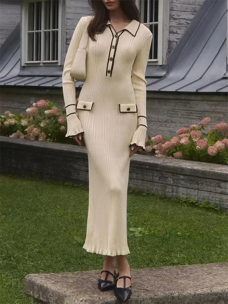 Ruffled Fashion Knit Dress 